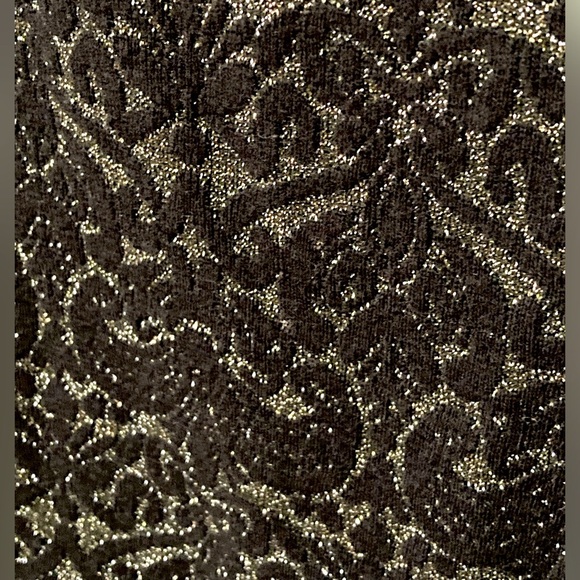 Talbots Wool Blend Black Silver Thread Sparkle Jeweled Detail Peplum Blouse! - Picture 10 of 12